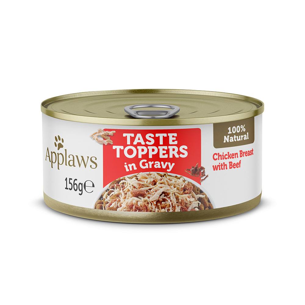 Applaws Taste Toppers in Gravy 6 x 156g - Chicken with Beef